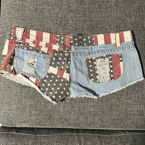 American flag jean shorts - Picture 2 of 3